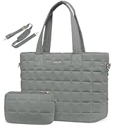 LOVEVOOK Laptop Tote Bag for Women, 15.6 Inch Large Puffer Work Computer Tote Bags for Teacher Nu...