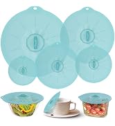 Silicone Lids for Food Storage - Silicone Bowl Covers BPA Free Silicone Suction Lids Silicone Mic...