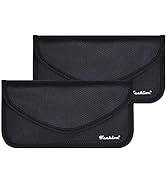Signal Blocking Bag, Techion 2 Pack RFID Faraday Bag Shield Pouch Cage Box Wallet Case for Cell P...