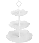 Coitak 3 Tier Cupcake Stand, Plastic Tiered Serving Stand, Dessert Tower Tray for Tea Party, Baby...