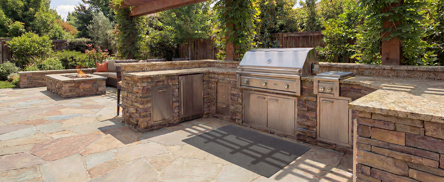 drymate under gas grill griddle mat deck patio protection pad USA made estera de parrilla de gas