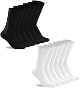 HAVE A TREE Mens Dress Socks White Long Socks For Business Men Casual Socks 3-12Pack