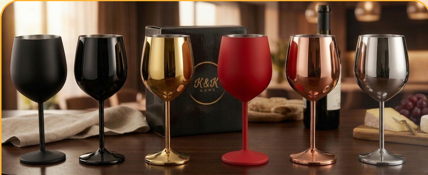 Stainless Steel Wine Glasses