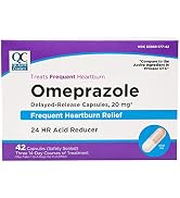 Quality Choice Omeprazole Delayed Release Acid Reducer Capsules, 20mg Frequent Heartburn Treatmen...