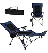 Anmiro Folding Camping Chair for adults-3-in-1 Heavy Duty Foldable Camp Chair with Detachable Foo...