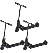 3Pcs Black T Head Finger Scooter,2-Wheeled Scooter,Foldable Finger Scooters with Brake,Finger Boa...