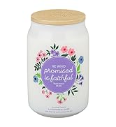 Christian Art Gifts Large Novelty Inspirational Scripture Glass Jar Candle for Women: He Who