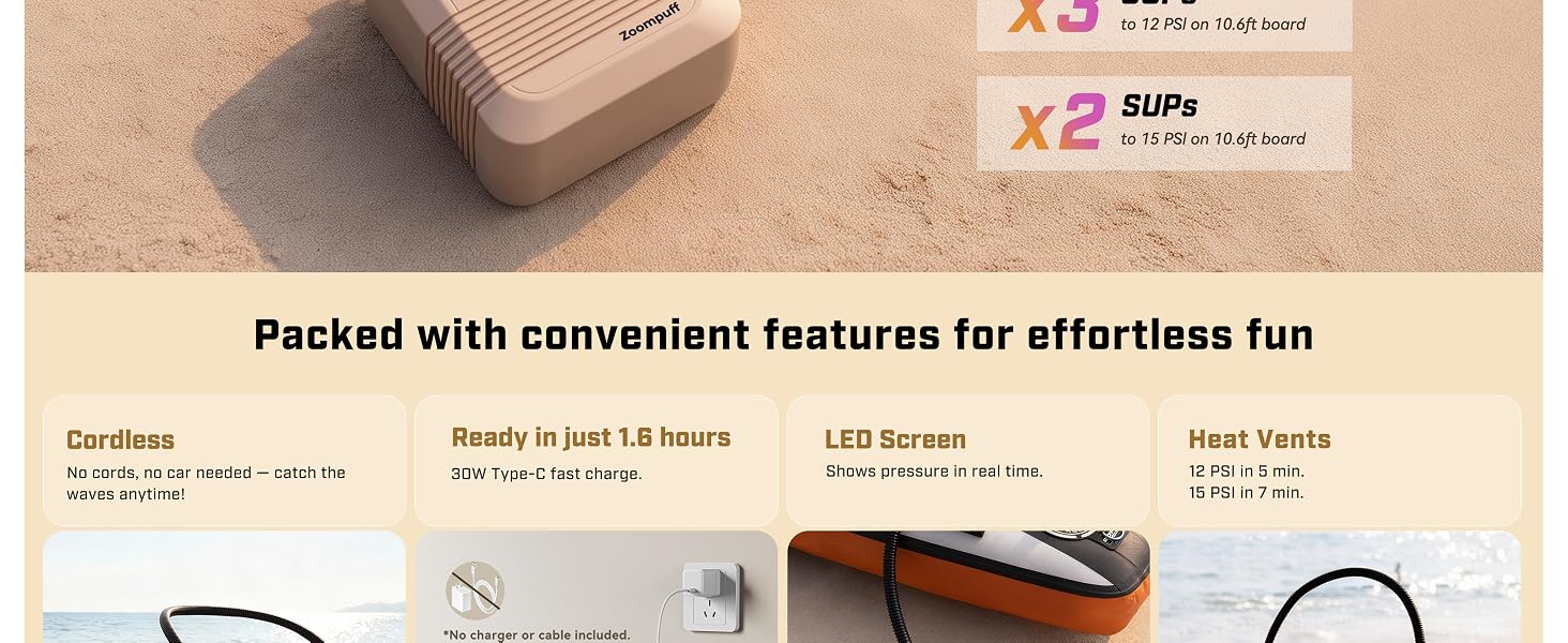 paddle board pump electric portable