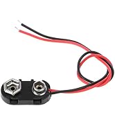 Black Red PP3 9V Battery Clip Connector I Tinned Wire Leads 150mm ,Electrical Outlet Switches, El...