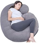 1 MIDDLE ONE Pregnancy Pillow, C Shaped Full Body Pillow for Maternity Support, Pregnant Women Sl...