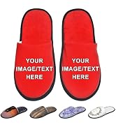 OHAJPAK Custom Slippers for Women Men House Slipper Non Slip Customized Image Logo Text Indoor Sh...