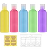 owlyee 3.4 oz Travel Bottles for Toiletries, Empty Travel Size Containers Tsa Approved, 5PCS Smal...