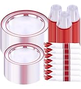 I00000 350 Pcs Red Plastic Dinnerware Set for 50 Guests Include: 50 Dinner Plastic Plates Disposa...