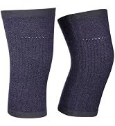 Healifty Wool Brace Pad Warm Cashmere Kneepad Thermal Leg Sleeve Non-Slip Kneecap Kneelet for Wom...