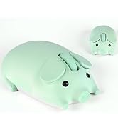 Wireless Mouse Cute Pig Bluetooth & USB Dual Mode Mice,Silent Portable Compact Green Fun Mice for...