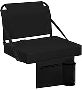 Besunbar Stadium Seat for Bleachers with Back Support and Wide Padded Cushion Stadium Chair - Inc...