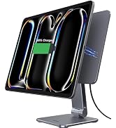 YICOSUN 18W Wireless Charging iPad Desk Stand, Precision Magnetic, Suction Cup Base, 360° Rotatin...