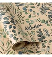 RUSPEPA Eucalyptus Leaf Gift Wrapping Paper, 17 Inches x 32.8 Feet, Mini Roll, Kraft Wrapping Pap...