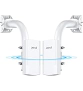 Wireless Bridge with 2 Brackets, UeeVii 5.8G Point to Point WiFi Bridge, 2KM Long Range Outdoor C...