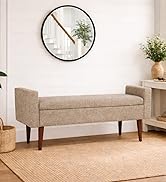 HomePop Fulton Storage Bench - Midtone Gray Fabric