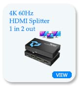 Yinker 4K@60Hz HDMI Splitter 1 in 2 Out for Dual Monitors, Mirror/Duplicate Screens Only, HDMI2.0...