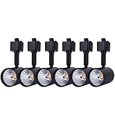 mirrea 6 Pack LED Track Lighting Heads Compatible with Single Circuit H Type Track Lighting Rail ...
