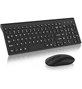 cimetech Wireless Keyboard and Mouse Combo, Compact Full Size Wireless computer Keyboard and Mous...