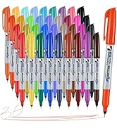Cgerma Ultra Fine Point Permanent Marker Bulk, 36 Assorted Colors 0.4mm Fine Tip Permanent Marker...