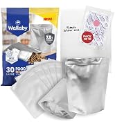 Wallaby 30? 1 Gallon Mylar Bag 7.5 mil for Food Storage with 400cc Oxygen Absorbers & Labels - 10...