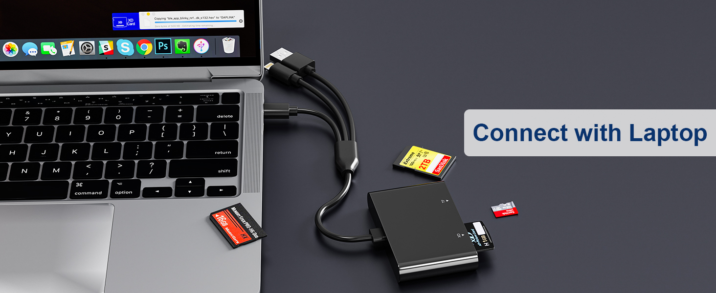 memory stick pro duo reader transfers data to laptop