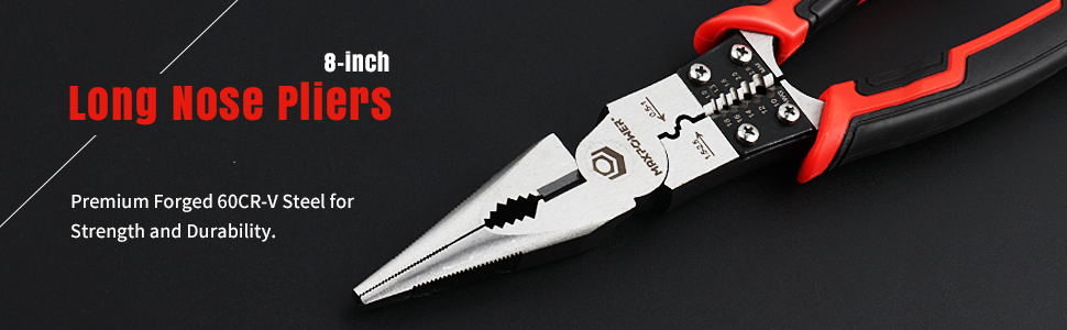 long nose pliers 8 inch