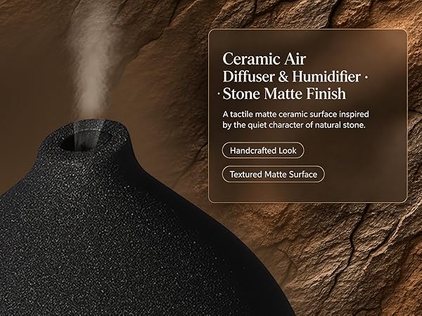 Gooamp 200ML Ceramic Essential Oil Diffuser for Home