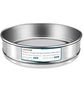 LVDALAB 304 Stainless Steel Mesh Lab Sieve, 80 Mesh (0.2mm) Aperture Test Sieve, 7.9Inch(20cm) Di...