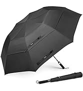 Prospo 62 Inch Portable Golf Umbrella Oversize Automatic Open Stick Umbrella, Extra Large Double ...