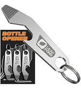 LEAF POND 3-Pack Bottle Opener Keychain, EDC Pry Bar, Flathead Screwdriver Tip, Beer Opener Key C...