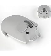 Wireless Mouse Cute Pig Bluetooth & USB Dual Mode Mice,Silent Portable Compact Gray Fun Mice for ...