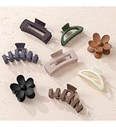 8PCS Hair Clips for Women, Flower Claw Clips for Thick Hair, Non-Slip Hair Accessories with Multi...
