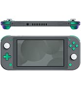 eXtremeRate Chameleon Green Purple Glossy Replacement ABXY Home Capture Plus Minus Keys Dpad L R ...