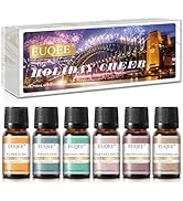 EUQEE Holiday Cheer Premium Fragrance Oils Set of 6 - Forest Pine, Christmas Wreath, Brown Sugar,...