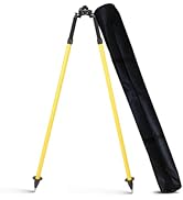 MUTOOP Pole Bipod for Surveying Equipment - Adjustable Aluminum Bipod for GPS Rover Prism Poles T...