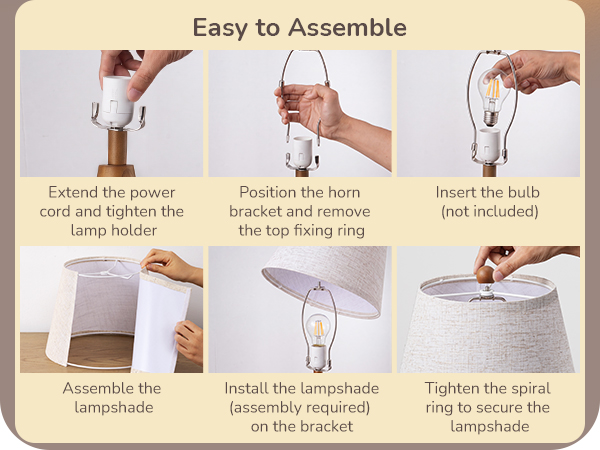 EASY to INSTALL FARMHOUSE BEDSIDE TABLE LAMP