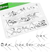 Ruibapa 50Pcs Torsional Springs Assortment Kit 15 Sizes 304 Stainless Steel,45/90/120 Degree for ...