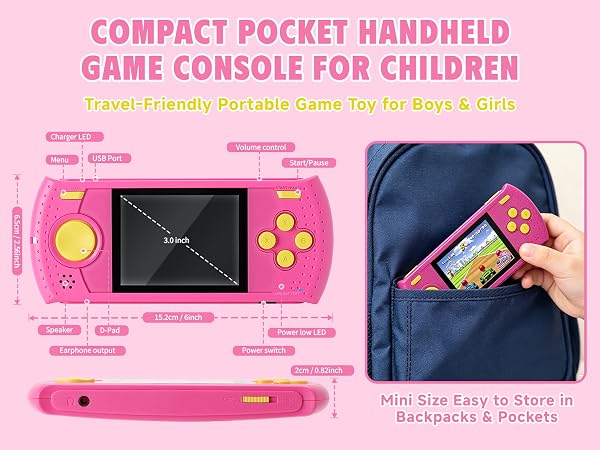 Mini arcade game console