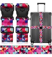 Luggage Straps for Suitcases, Travel Adjustable Belt with Quick Release Buckle, Heavy Duty Nylon ...