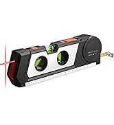 Neoteck Laser Line Level (Class 2 Laser, Power Output<1mW) with 3m/9.8ft Measure Tape Ruler Level...
