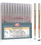 GETHPEN Black Micro-Pen Fineliner Ink Pens, Waterproof Archival Ink, Drawing Pens, Artist Illustr...