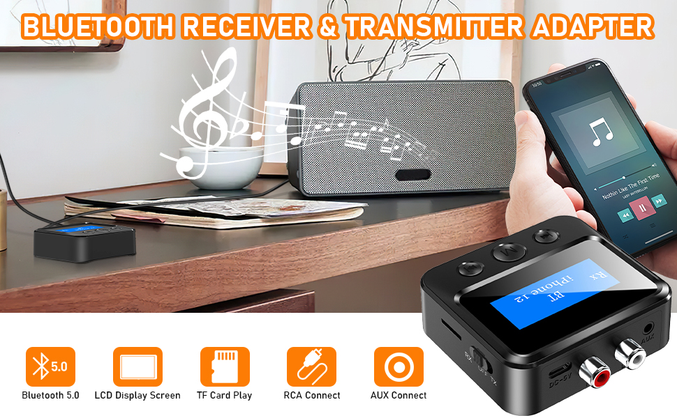 bluetooth transmitter for tv adapter bluetooth receiver for home stereo