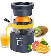 SUPCOOKI Electric Citrus Juicer Hands Free, Automatic Juicer Machine with Cleaning Brush, Orange ...
