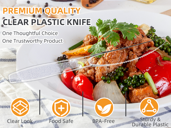 180pcs plasic knife