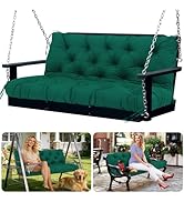 Outdoor Porch Swing Cushions 60x40 inch Waterproof Bench Cushion with Backrest Extra Thick 5" Rep...